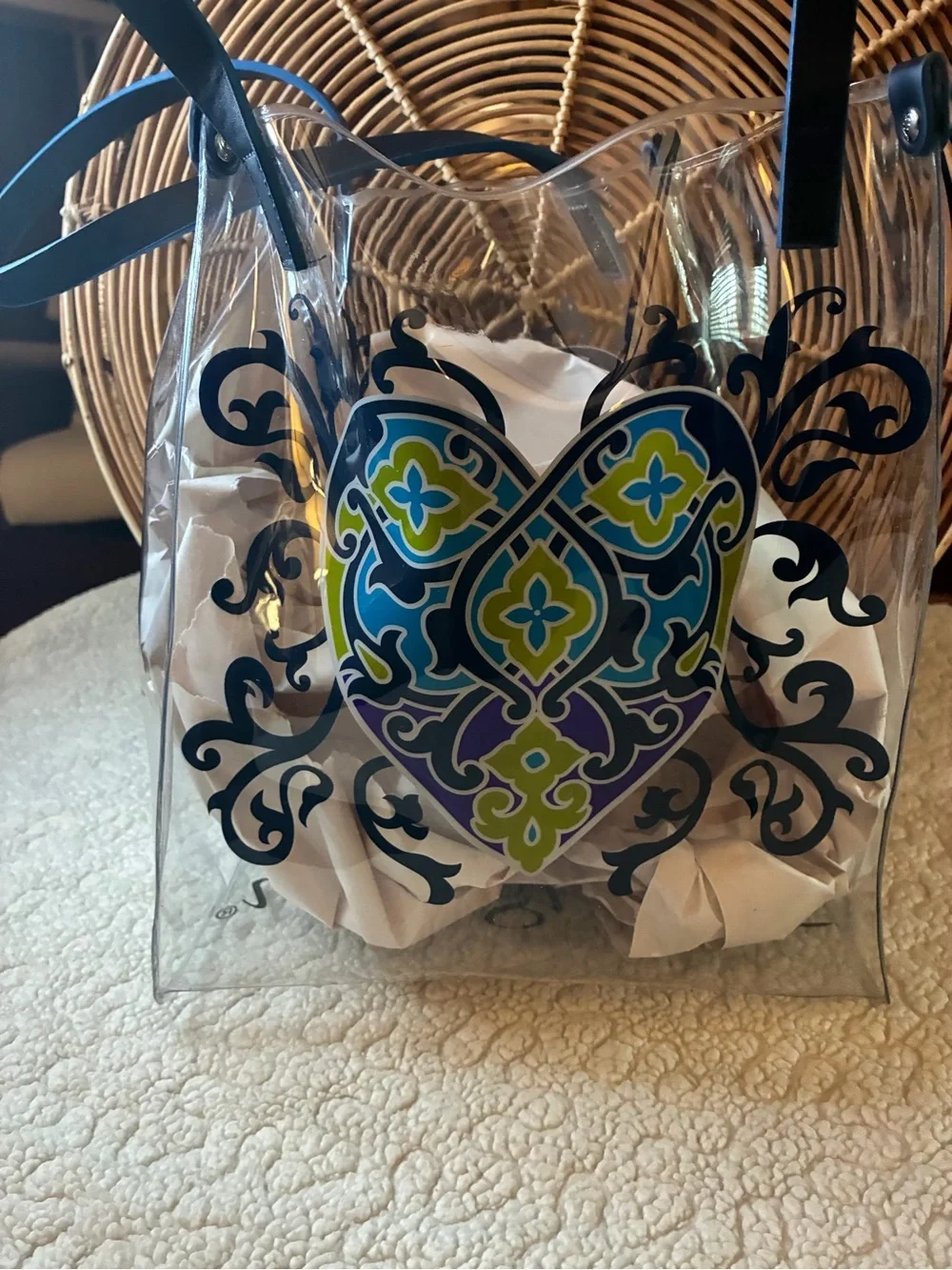 Brighton Clear PVC Heart Tote Bag